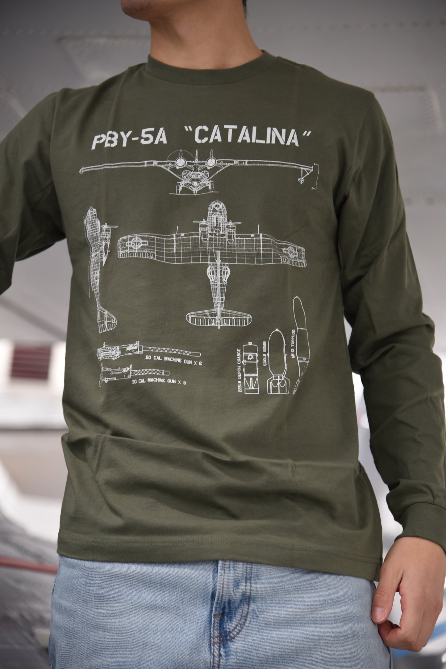 Green Long Sleeve Schematic Shirt