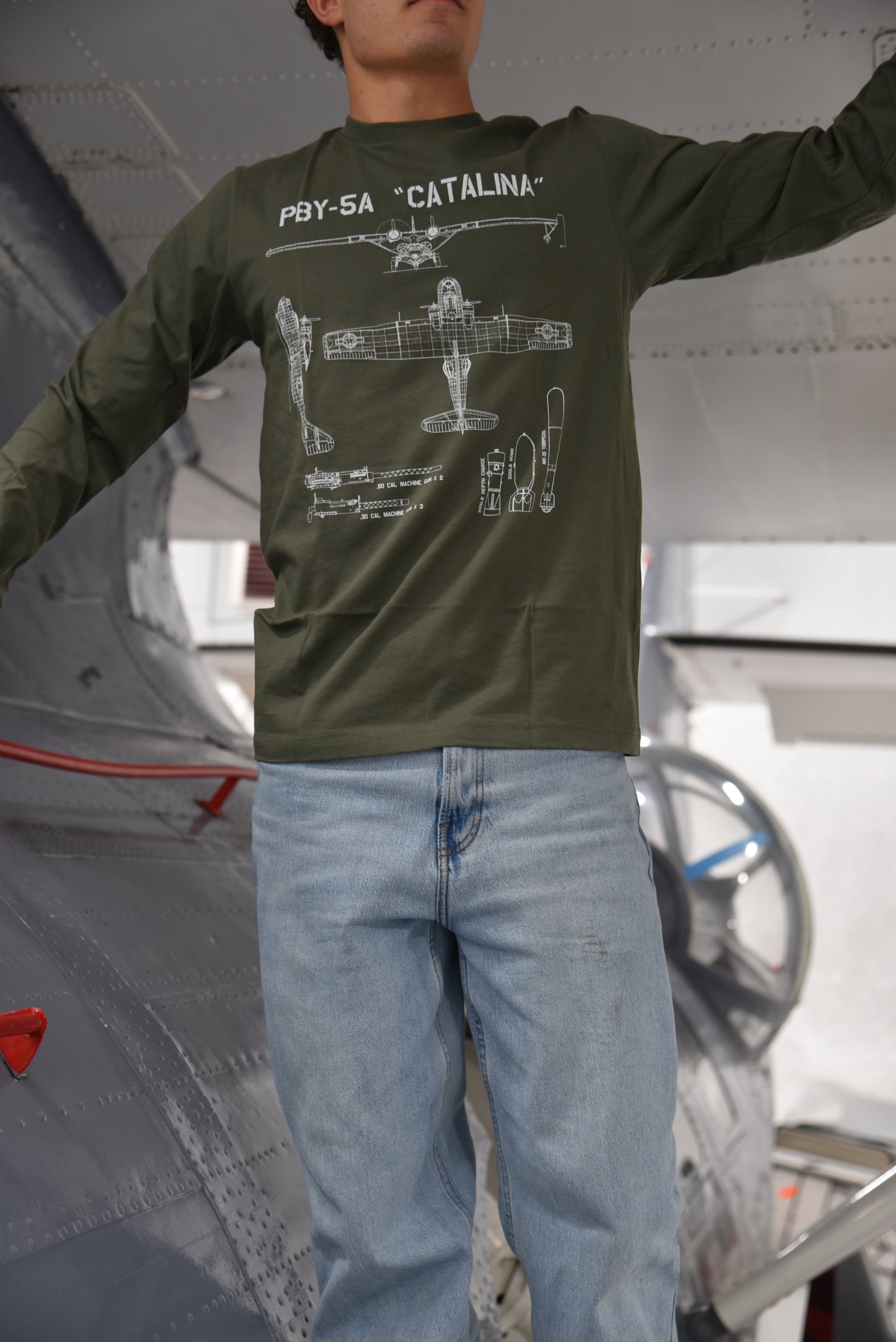 Green Long Sleeve Schematic Shirt