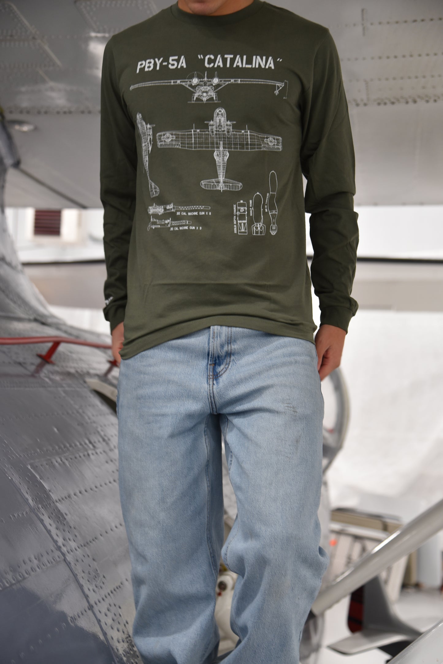Green Long Sleeve Schematic Shirt