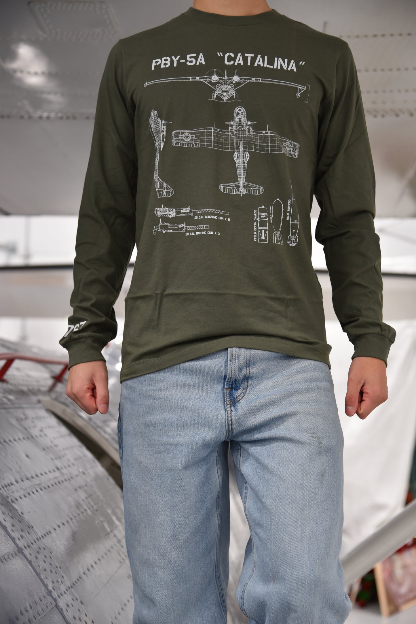 Green Long Sleeve Schematic Shirt