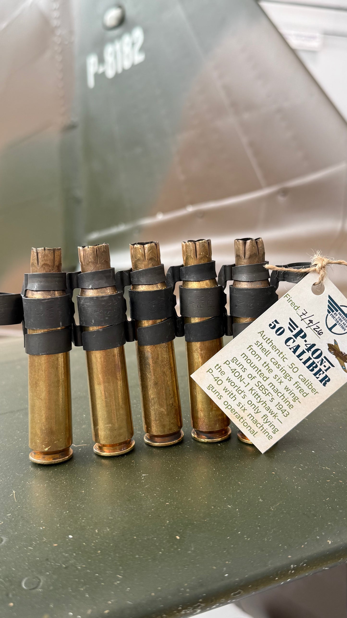 P40 Fired .50 Cal Shell casings